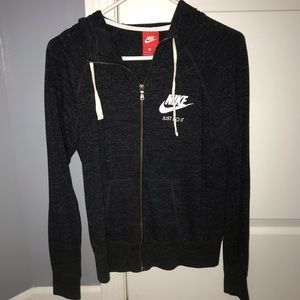 Draw string full zip up hoodie